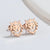 1 Pair Fashion Fox Lion Titanium Steel Plating Hollow Out Ear Studs