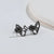 1 Pair Fashion Fox Lion Titanium Steel Plating Hollow Out Ear Studs