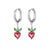 1 Pair Fashion Fruit Pineapple Watermelon Copper Inlaid Zircon Drop Earrings