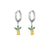 1 Pair Fashion Fruit Pineapple Watermelon Copper Inlaid Zircon Drop Earrings