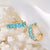 1 Pair Fashion Geometric Copper Inlaid Zircon Earrings