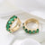 1 Pair Fashion Geometric Copper Inlaid Zircon Earrings