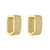 1 Pair Fashion Geometric Gold Plated Copper Zircon Gold Plated Earrings