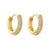 1 Pair Fashion Geometric Gold Plated Copper Zircon Gold Plated Hoop Earrings