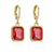 1 Pair Fashion Geometric Plating Copper Zircon 18k Gold Plated Earrings