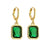 1 Pair Fashion Geometric Plating Copper Zircon 18k Gold Plated Earrings