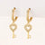 1 Pair Fashion Geometric Plating Copper Zircon Drop Earrings