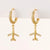 1 Pair Fashion Geometric Plating Copper Zircon Drop Earrings