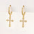 1 Pair Fashion Geometric Plating Copper Zircon Drop Earrings