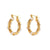 1 Pair Fashion Geometric Stainless Steel Pearl Zircon Gold Plated Earrings