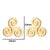 1 Pair Fashion Geometric Titanium Steel Plating Ear Studs