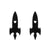 1 Pair Fashion Geometric Titanium Steel Plating Ear Studs