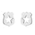 1 Pair Fashion Geometric Titanium Steel Plating Ear Studs