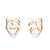 1 Pair Fashion Geometric Titanium Steel Plating Ear Studs