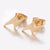 1 Pair Fashion Geometric Titanium Steel Plating Ear Studs