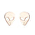 1 Pair Fashion Geometric Titanium Steel Plating Ear Studs