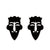 1 Pair Fashion Geometric Titanium Steel Plating Ear Studs