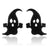 1 Pair Fashion Geometric Titanium Steel Plating Ear Studs