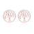 1 Pair Fashion Geometric Titanium Steel Plating Ear Studs