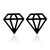 1 Pair Fashion Geometric Titanium Steel Plating Ear Studs