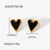 1 Pair Fashion Heart Plating Inlay Stainless Steel Shell Gold Plated Ear Studs