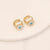 1 Pair Fashion Heart Shape Butterfly Plating Stainless Steel Earrings