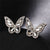 1 Pair Fashion Heart Shape Flower Bow Knot Copper Inlay Artificial Pearls Zircon Earrings