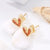 1 Pair Fashion Heart Shape Inlay Copper Zircon 18k Gold Plated Ear Studs