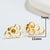 1 Pair Fashion Heart Shape Key Lightning Titanium Steel Plating Ear Studs