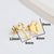 1 Pair Fashion Heart Shape Key Lightning Titanium Steel Plating Ear Studs