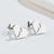 1 Pair Fashion Heart Shape Key Lightning Titanium Steel Plating Ear Studs