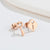 1 Pair Fashion Heart Shape Key Lightning Titanium Steel Plating Ear Studs