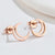 1 Pair Fashion Heart Shape Key Lightning Titanium Steel Plating Ear Studs