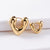 1 Pair Fashion Heart Shape Plating Copper 18k Gold Plated Earrings