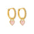 1 Pair Fashion Heart Shape Plating Sterling Silver Zircon Earrings