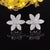 1 Pair Fashion Leaf Heart Shape Butterfly Copper Inlay Zircon Ear Studs