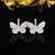 1 Pair Fashion Leaf Heart Shape Butterfly Copper Inlay Zircon Ear Studs