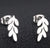 1 Pair Fashion Leaves Titanium Steel Ear Studs