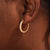 1 Pair Fashion Round Stainless Steel Inlay Rhinestones Earrings