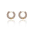 1 Pair Fashion Round Titanium Steel Hoop Earrings