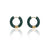 1 Pair Fashion Round Titanium Steel Hoop Earrings