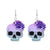 1 Pair Fashion Skull Enamel Alloy Drop Earrings