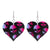 1 Pair Fashion Skull Enamel Alloy Drop Earrings