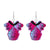 1 Pair Fashion Skull Enamel Alloy Drop Earrings