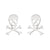 1 Pair Fashion Skull Stainless Steel Plating Ear Studs