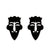 1 Pair Fashion Skull Stainless Steel Plating Ear Studs