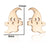 1 Pair Fashion Skull Stainless Steel Plating Ear Studs