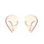 1 Pair Fashion Skull Stainless Steel Plating Ear Studs