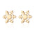 1 Pair Fashion Snowflake Plating 304 Stainless Steel 18K Gold Plated Ear Studs