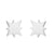 1 Pair Fashion Snowflake Plating 304 Stainless Steel 18K Gold Plated Ear Studs